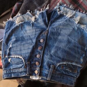 Abercrombie & Fitch High Rise Mom Denim Shorts